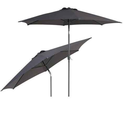 Ombrellone Rotondo Da Giardino 270cm Nero