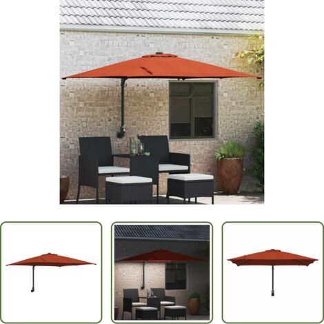 Ombrellone terracotta -  Ombrello da giardino Terracotta 248,5 x 247,5 x 160 cm