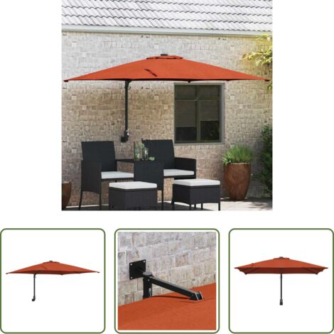 Ombrellone terracotta -  Ombrello da giardino Terracotta 248,5 x 247,5 x 160 cm
