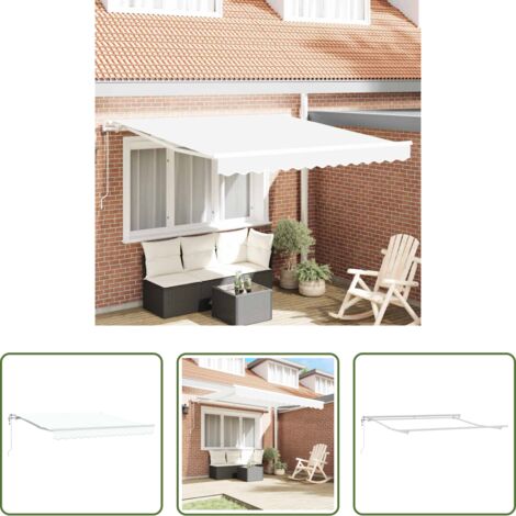 Ombrellone -  Tettuccio Elettrico Retrattile Bianco 300 x 250 cm