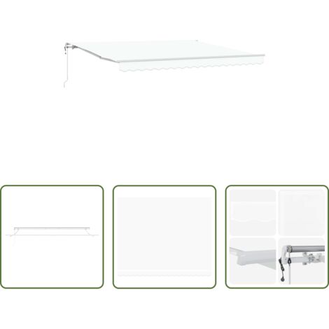 Ombrellone -  Tettuccio Elettrico Retrattile Bianco 400 × 300 cm