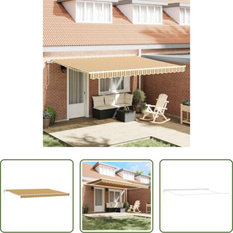 Ombrellone -  Tettuccio Elettrico Retrattile Multicolore 450 × 300 cm