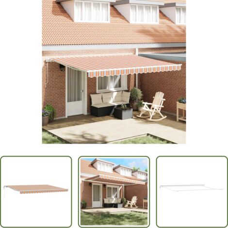 Ombrellone -  Tettuccio Elettrico Retrattile Multicolore 450 × 300 cm