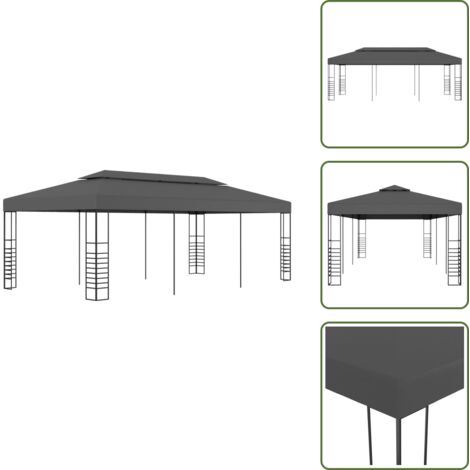 Ombrellone - vidaXL Tenda Gazebo 3x6 m Antracite - Tenda per barbecue