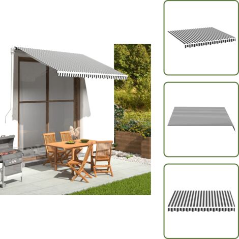 Ombrellone - vidaXL Tessuto di Ricambio per Tenda da Sole Antracite e Bianco 3x2,5m - Tessuto anti-UV