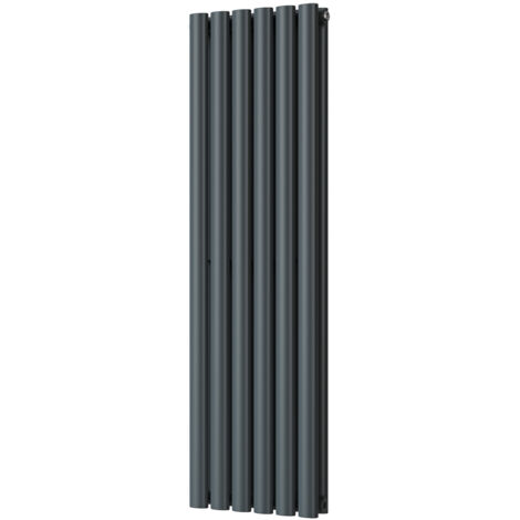 Omeara - Anthracite Vertical Radiator H1200mm x W348mm Double Panel