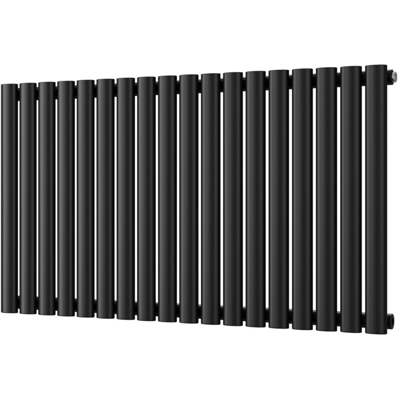 Image of Omeara - Black Horizontal Radiator H600mm&hellip;