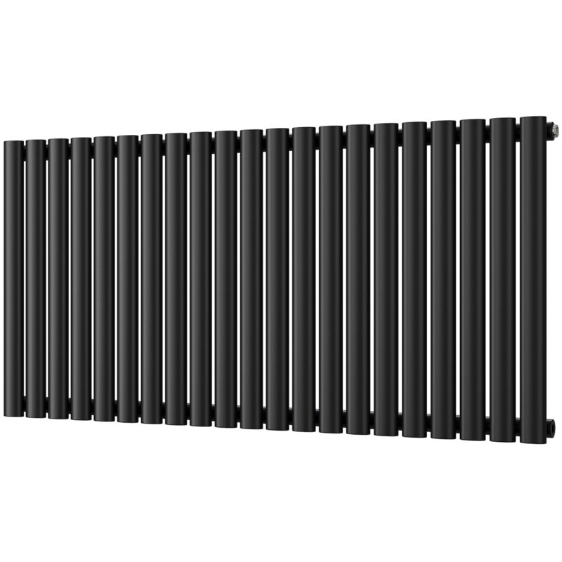 Image of Omeara - Black Horizontal Radiator H600mm&hellip;