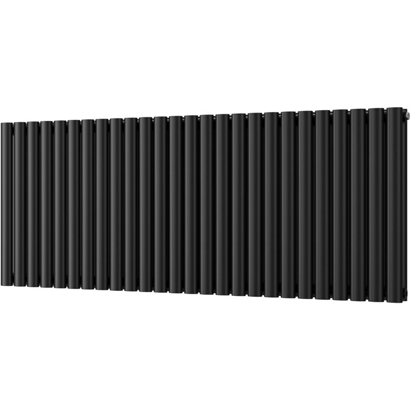 Image of Omeara - Black Horizontal Radiator H600mm&hellip;