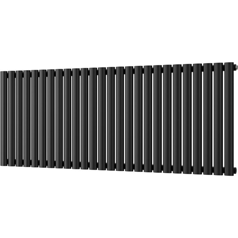 Image of Omeara - Black Horizontal Radiator H600mm&hellip;