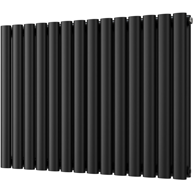 Image of Omeara - Black Horizontal Radiator H600mm&hellip;