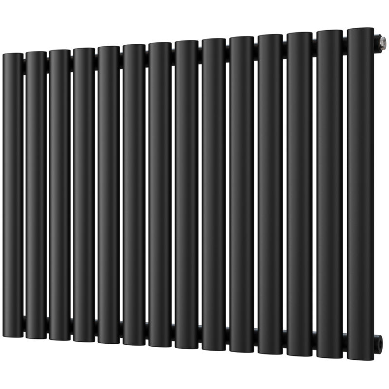 Image of Omeara - Black Horizontal Radiator H600mm&hellip;