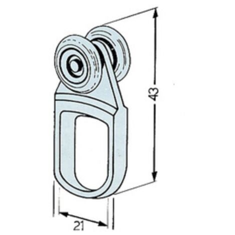 OMGE 902 CARRELLO NYLON A 2 RUOTE D 15 ACC P 10 KG