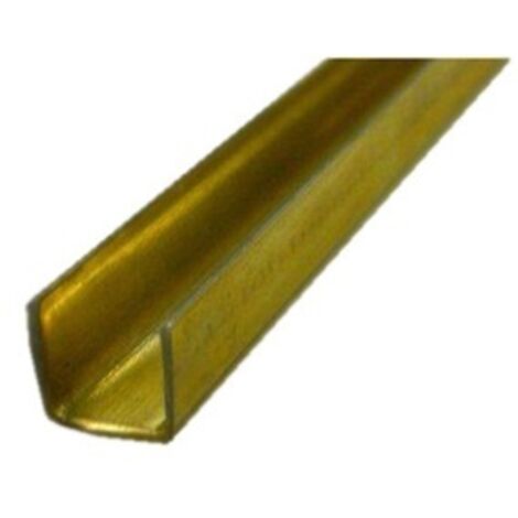 Omge art 225 binario canalino 2 mt acciaio ottonato per antine scorrevoli