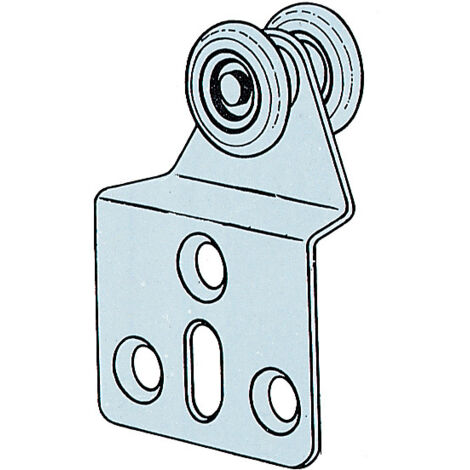 Omge cf 4 pz di carrelli a 2 ruote in nylon per porte scorrevoli   15 mm