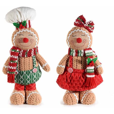 Omini Pan di Zenzero in Stoffa Imbottita Decorazione Natalizia Casa Idea Regalo