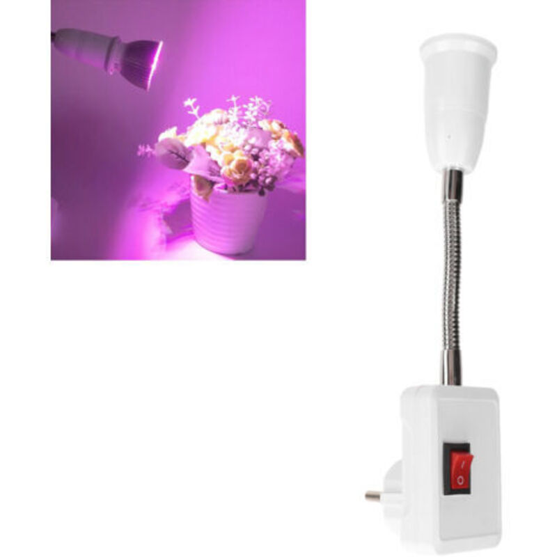 Omnidirectional Extension Adapter E27 Socket Converter Plug Adapter with Switch AC110-230v--Trimec