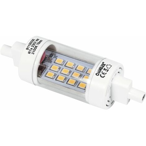 Lampada LED Zefiro con attacco R7S 78mm 5W tonalità 3K Beghelli 56413