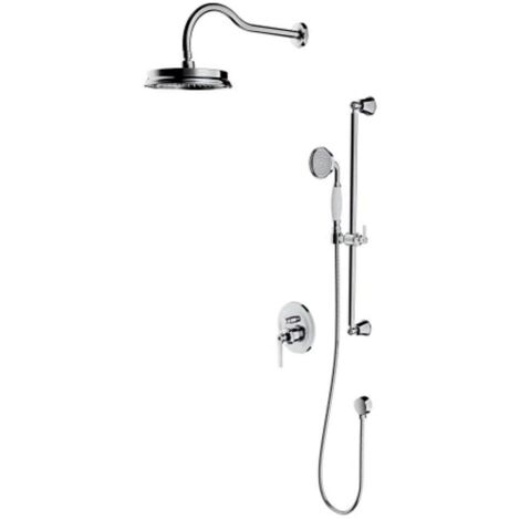 OMNIRES Armance - Conjunto de ducha con grifo empotrado, con cuerpo de montaje, diámetro 22,5 cm, cromo SYSAM20CR
