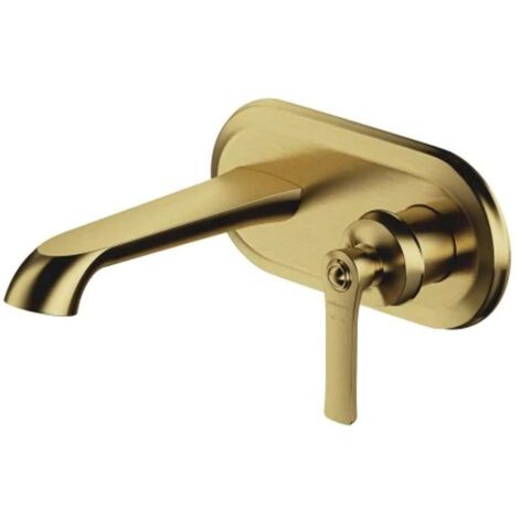 OMNIRES Armance - Miscelatore per lavabo ad incasso, con corpo, ottone spazzolato AM5215BSB