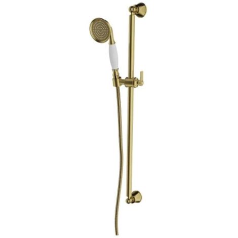 OMNIRES Armance - Set doccetta, asta e flessibile, ottone spazzolato ARMANCE-SBSB