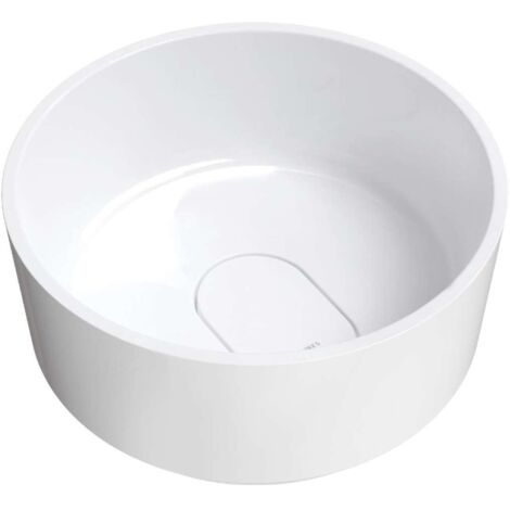 OMNIRES - Aufsatzwaschbecken, Durchmesser 42 cm, ohne Überlauf, weiß CADENCER420BP