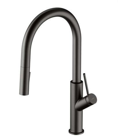 OMNIRES Bend - Miscelatore per lavello con doccetta estraibile, grafite BE6455GR