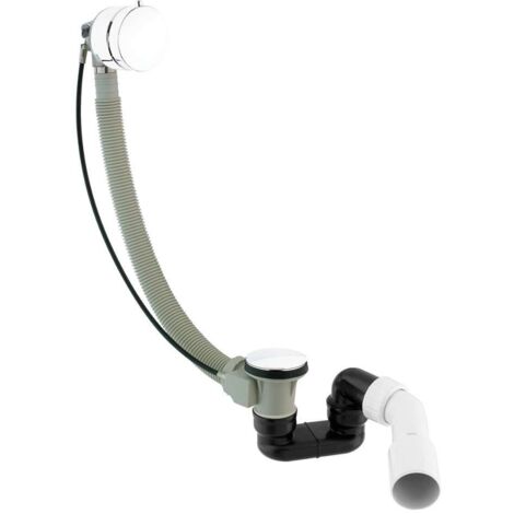 OMNIRES CGS - Garniture de vidage avec remplissage par le trop-plein, longueur 81 cm, blanc brillant TK132-PLUS-3.35+64-SBP