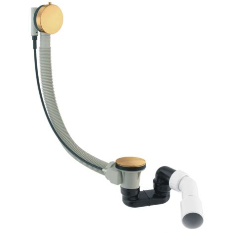 OMNIRES CGS - Garniture de vidage et trop-plein pour baignoire, longueur 81 cm, doré brossé TK104-PLUS-3.07+64-SGLB