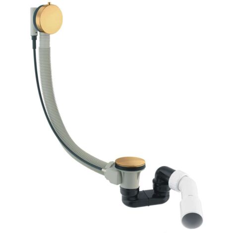 OMNIRES CGS - Juego de desagüe y rebosadero para bañera, longitud 81 cm, oro cepillado TK104-PLUS-3.07+64-SGLB