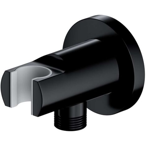 OMNIRES - Codo de pared con soporte, negro 8873BL