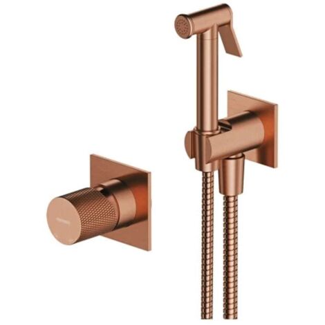 OMNIRES Contour - Miscelatore per bidet ad incasso, con doccetta, con corpo, in rame spazzolato SYSCTBI1CPB