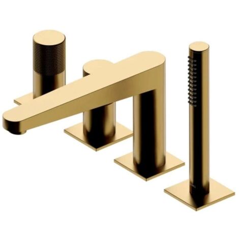 OMNIRES Contour - Wannenrandarmatur, 4-Loch Montage, Gold gebürstet CT8032GLB