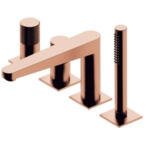 OMNIRES Contour - Wannenrandarmatur, 4-Loch Montage, Kupfer gebürstet CT8032CPB