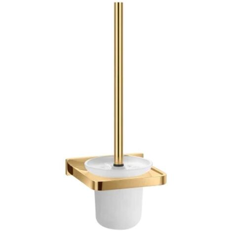 OMNIRES Darling - Brosse WC murale avec support, verre dépoli/doré DA70620GL