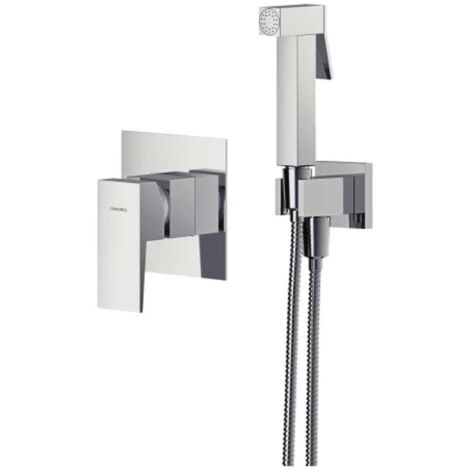 OMNIRES Fresh - Mitigeur de bidet encastré, avec douchette et corps d'encastrement, chrome SYSFRBI1CR