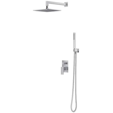 OMNIRES Fresh - Set de douche avec mitigeur encastré, corps d’encastrement, 25x25 cm, chrome SYSFR17CR
