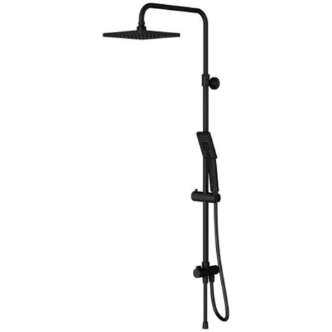 OMNIRES Jimjim - Duschset ohne Armatur, 20x20 cm, 3 Strahlarten, mattschwarz SYSJIMJIMBL