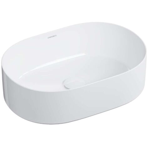 OMNIRES Mesa - Lavabo sobre encimera 46x32 cm, sin rebosadero, blanco MESA460BP