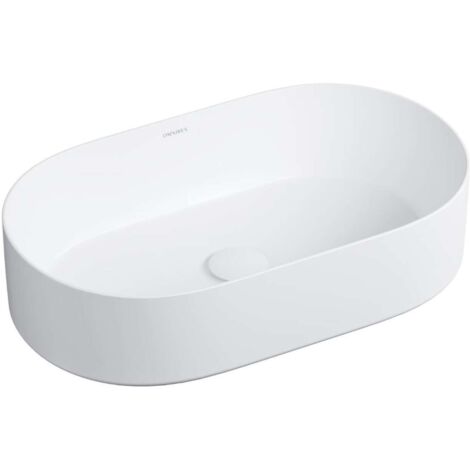 OMNIRES Mesa - Lavabo sobre encimera 54x32 cm, sin rebosadero, blanco mate MESA530BM