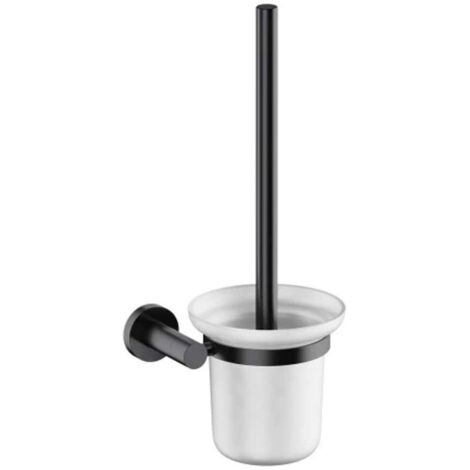 OMNIRES Modern Project - Brosse WC murale avec support, verre dépoli/anthracite brossé MP60620AT