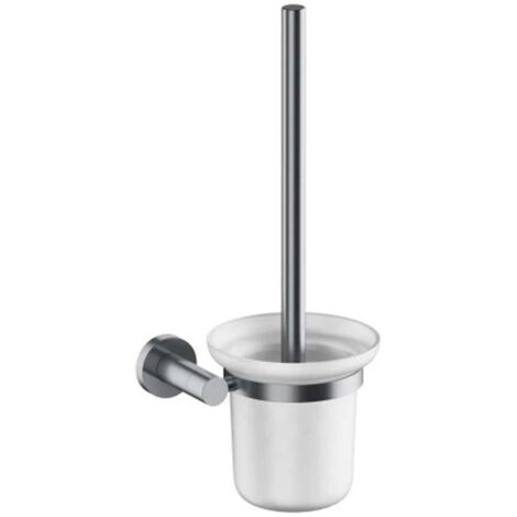 OMNIRES Modern Project - Scopino WC a parete con supporto, vetro latte/nickel spazzolato MP60620NI