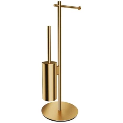 OMNIRES Modern Project - Toilettenpapier- und WC-Bürstenhalter, Gold gebürstet MP60810GLB