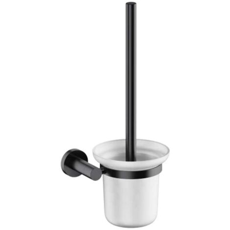 OMNIRES Modern Project - WC-Bürste mit Halter, Wandmontage, Milchglas/Anthrazit gebürstet MP60620AT