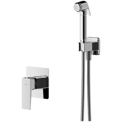 OMNIRES Parma - Mitigeur encastré pour bidet, avec douchette et corps d'encastrement, chrome SYSPMBI1CR