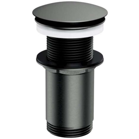 OMNIRES - Piletta di scarico Click-Clack per lavabo, grafite spazzolato A716GR