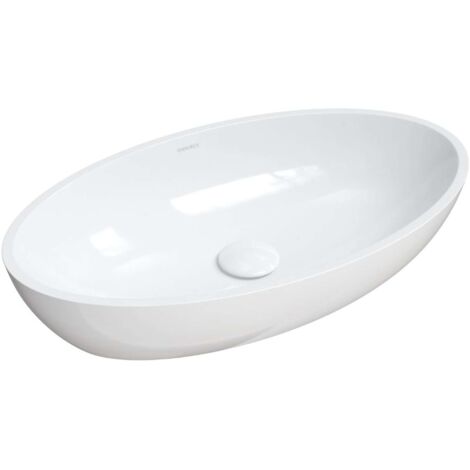 OMNIRES Siena M+ - Lavabo sobre encimera 60x35 cm, sin rebosadero, blanco SIENALUNBP