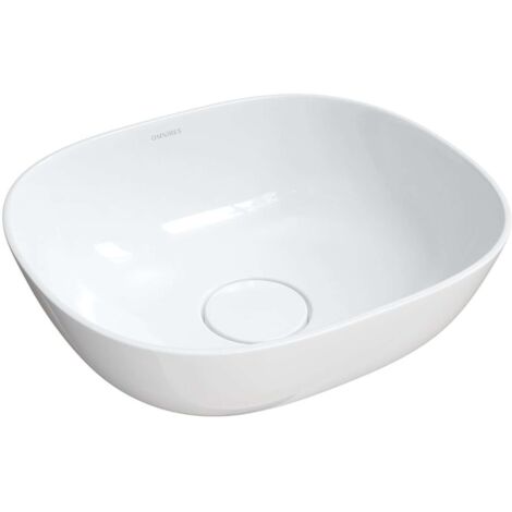 OMNIRES Silk M+ - Lavabo da appoggio 40x35 cm, senza troppopieno, bianco SILK400BP