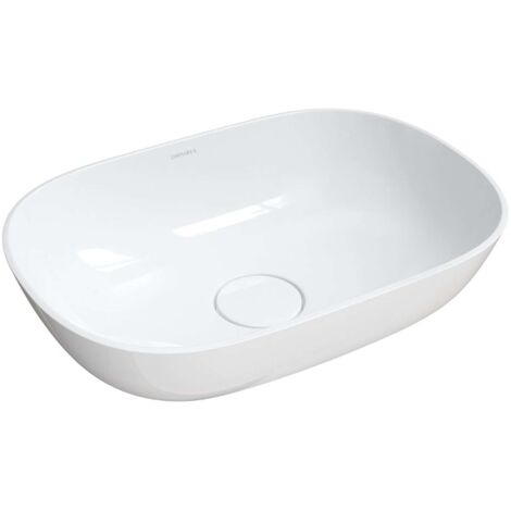 OMNIRES Silk M+ - Lavabo da appoggio 50x35 cm, senza troppopieno, bianco SILK500BP