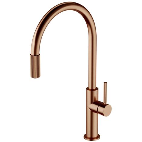 OMNIRES Switch - Grifo de fregadero con dispositivo de filtración, cobre cepillado SW9057-FD1CPB